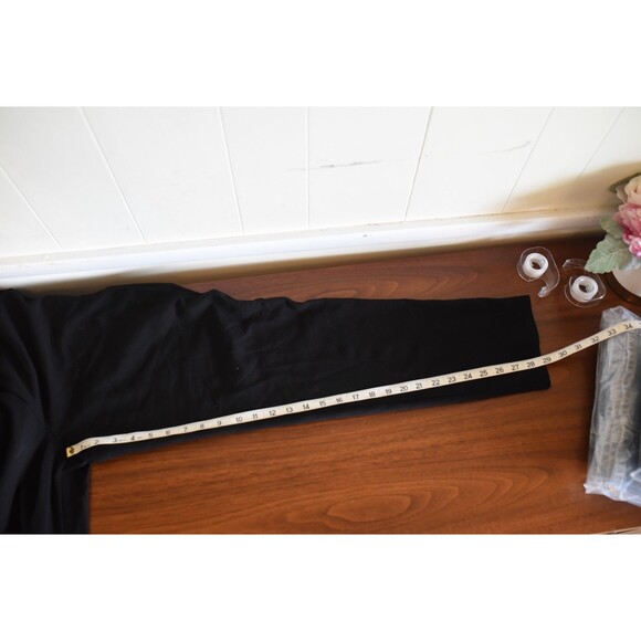 EILEEN FISHER Pull-On Pants Womens Sz L Black Stretch Viscose Nylon Spandex - Picture 7 of 7